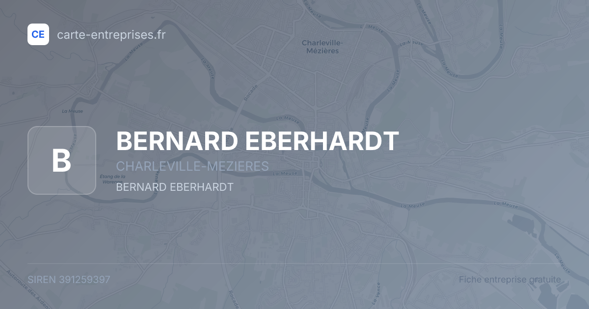 BERNARD EBERHARDT — 391259397 — fiche entreprise