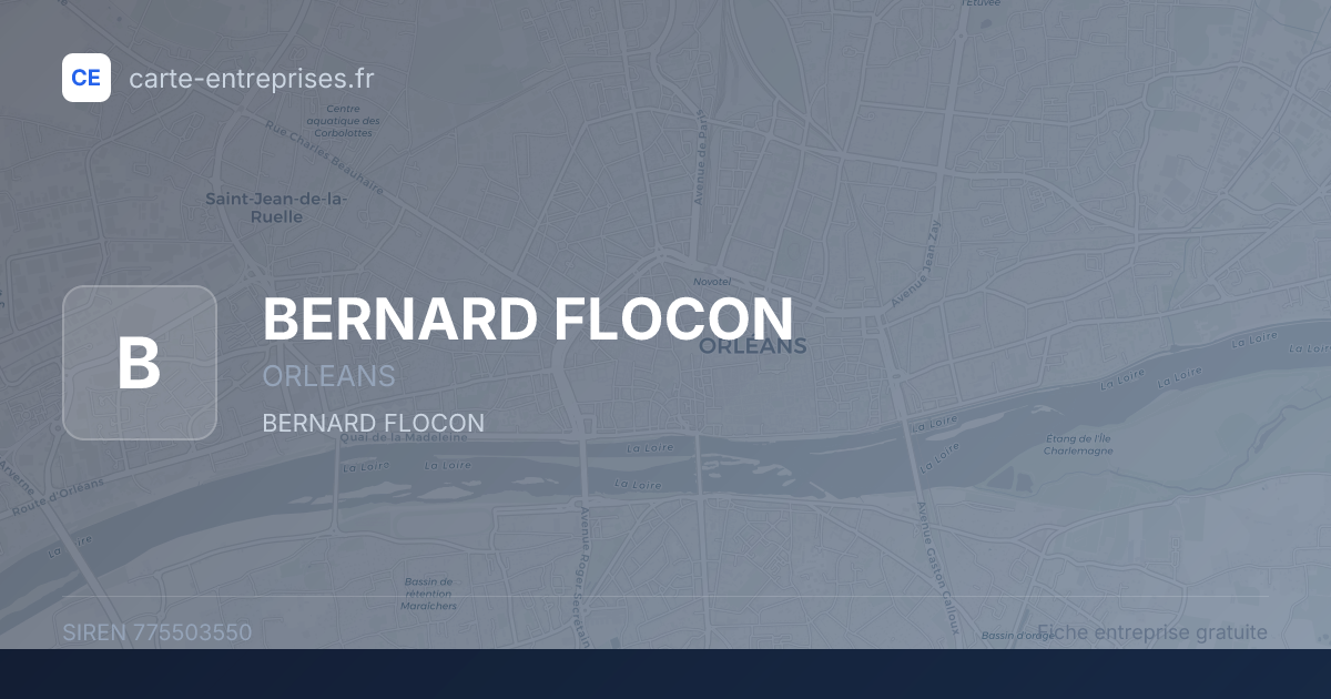 BERNARD FLOCON — 775503550 — fiche entreprise