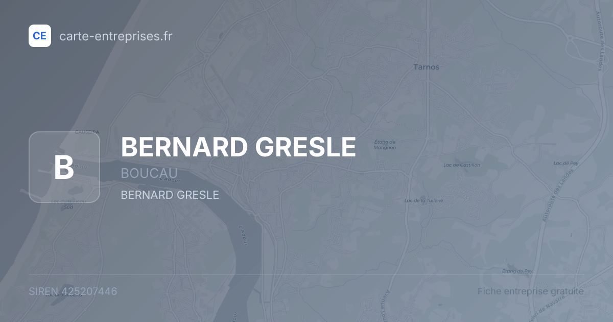 BERNARD GRESLE — 425207446 — fiche entreprise