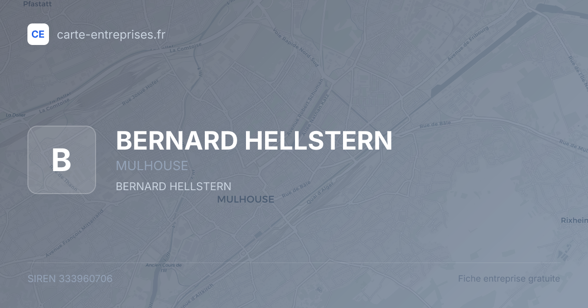 BERNARD HELLSTERN — 333960706 — fiche entreprise