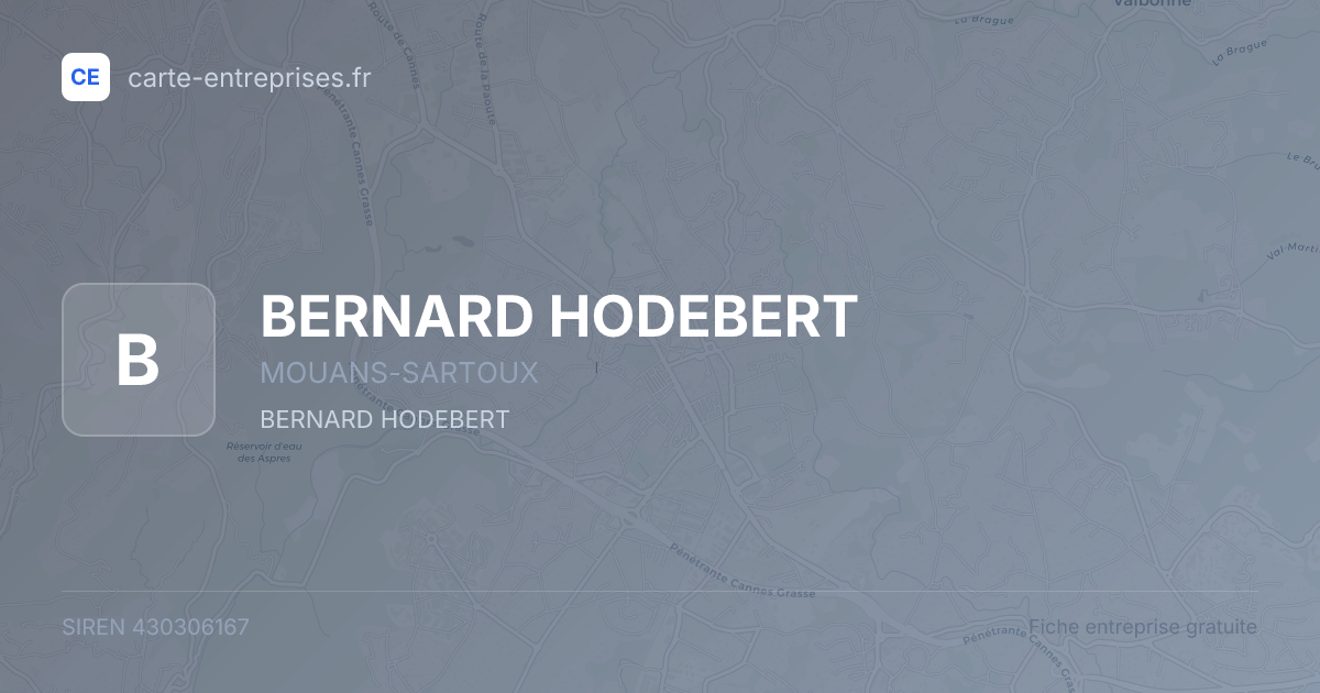 BERNARD HODEBERT — 430306167 — fiche entreprise
