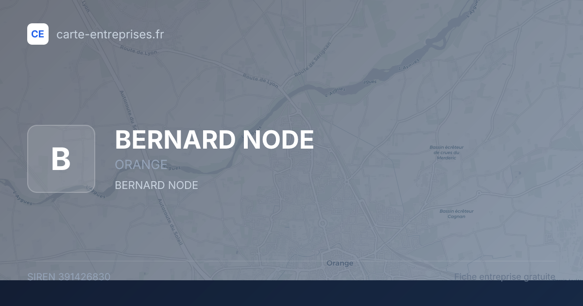 BERNARD NODE — 391426830 — fiche entreprise