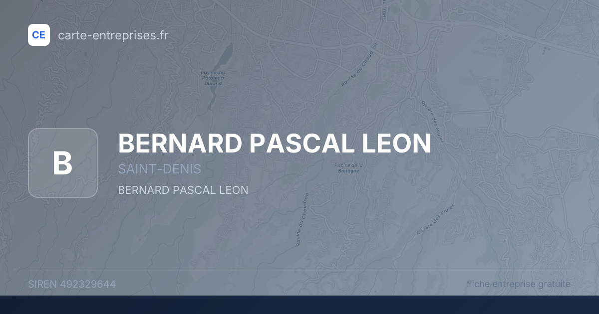 BERNARD PASCAL LEON — 492329644 — fiche entreprise