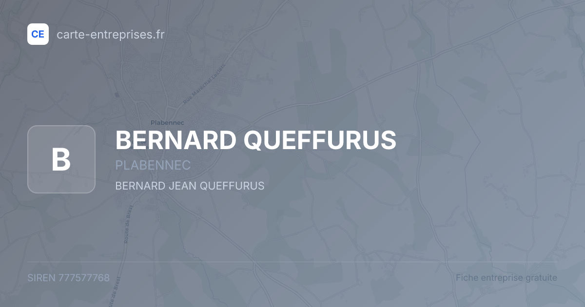 BERNARD QUEFFURUS — 777577768 — fiche entreprise