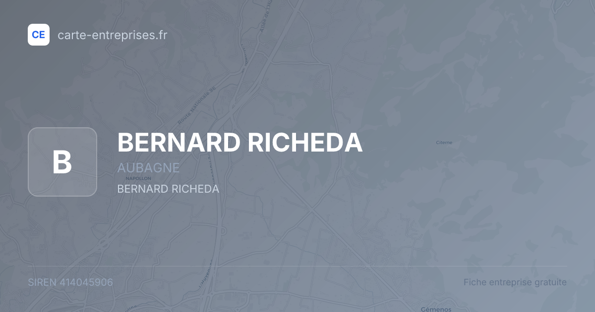BERNARD RICHEDA — 414045906 — fiche entreprise