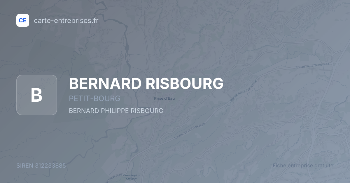 BERNARD RISBOURG — 312233885 — fiche entreprise