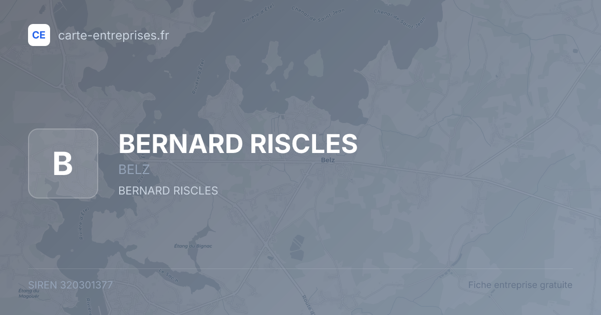 BERNARD RISCLES — 320301377 — fiche entreprise