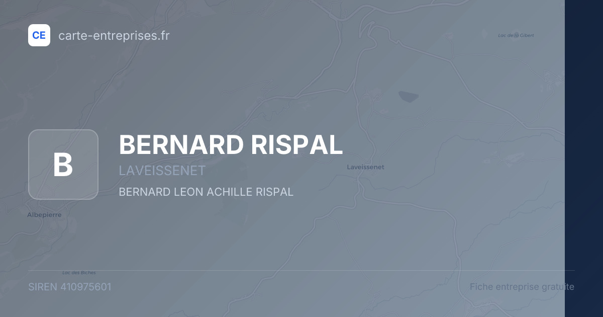 BERNARD RISPAL — 410975601 — fiche entreprise
