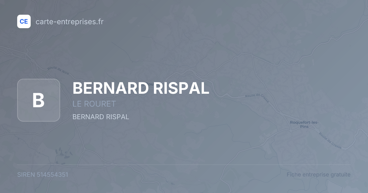BERNARD RISPAL — 514554351 — fiche entreprise