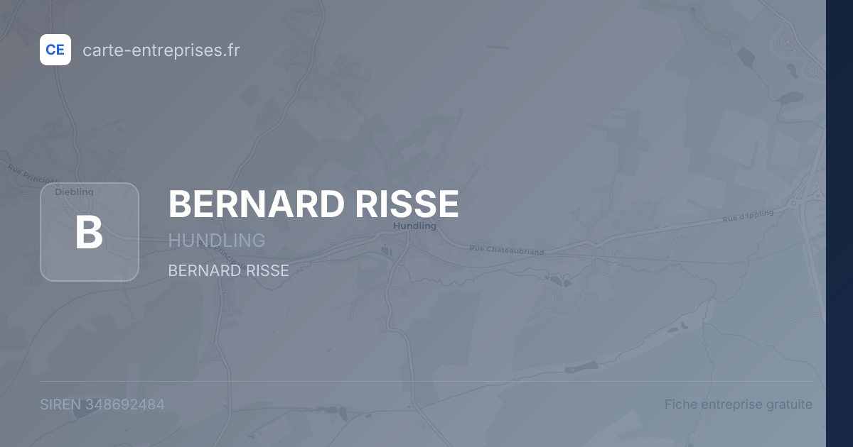 BERNARD RISSE — 348692484 — fiche entreprise
