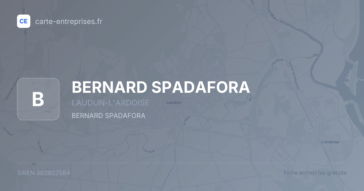 BERNARD SPADAFORA — 383802584 — fiche entreprise