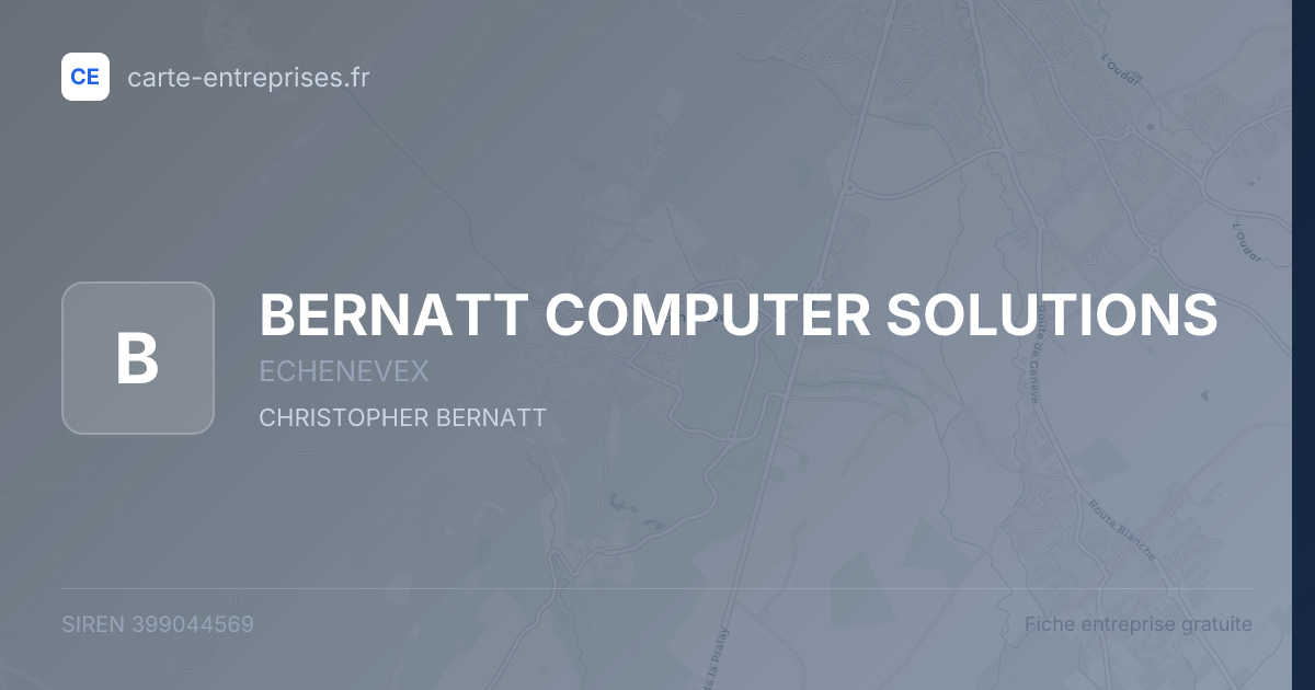 BERNATT COMPUTER SOLUTIONS — 399044569 — fiche entreprise