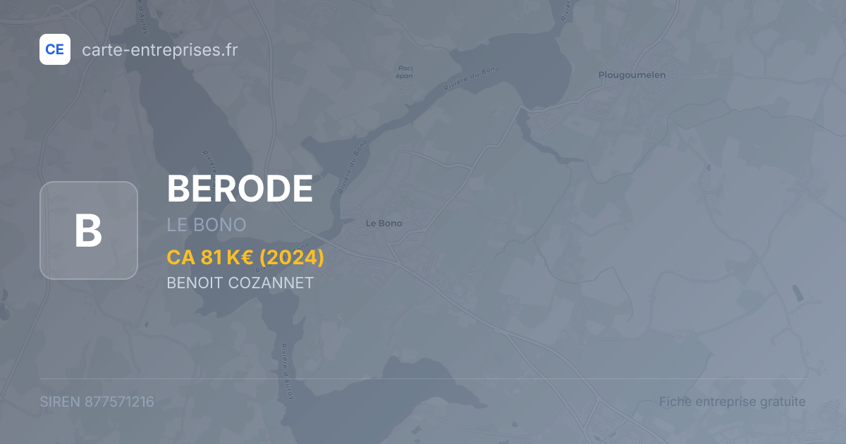 BERODE — 877571216 — fiche entreprise