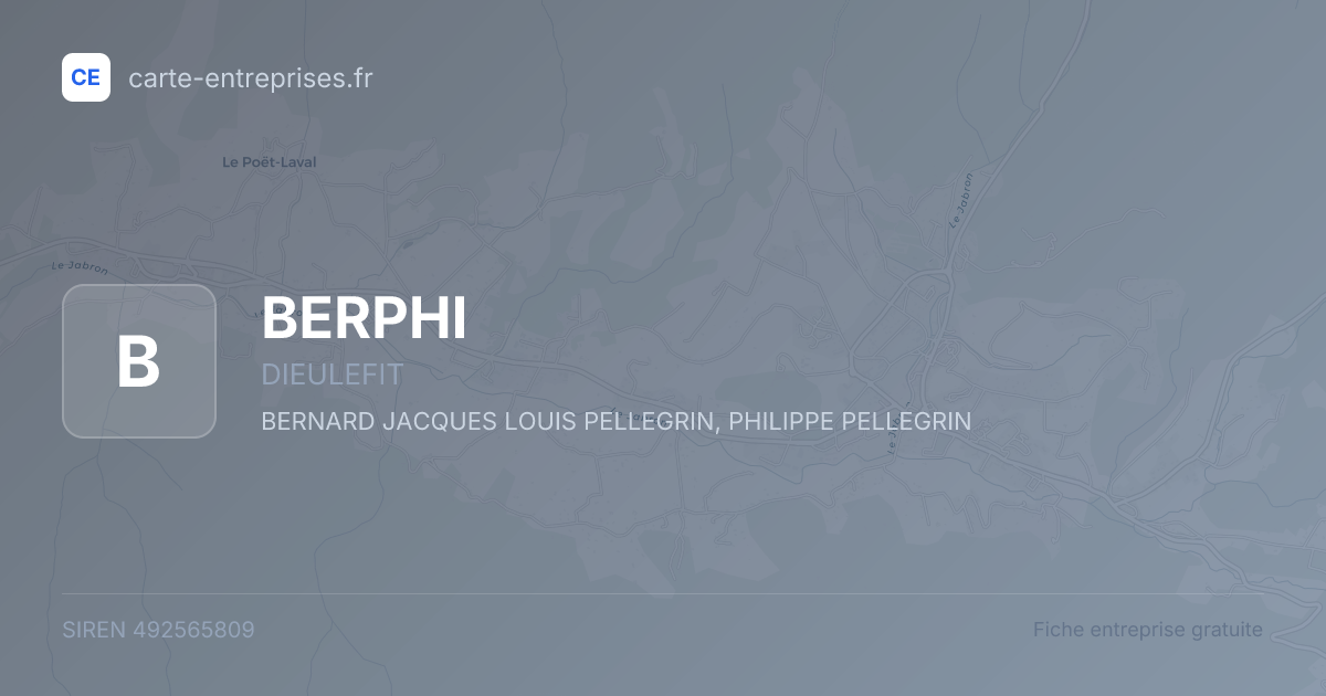 BERPHI — 492565809 — fiche entreprise