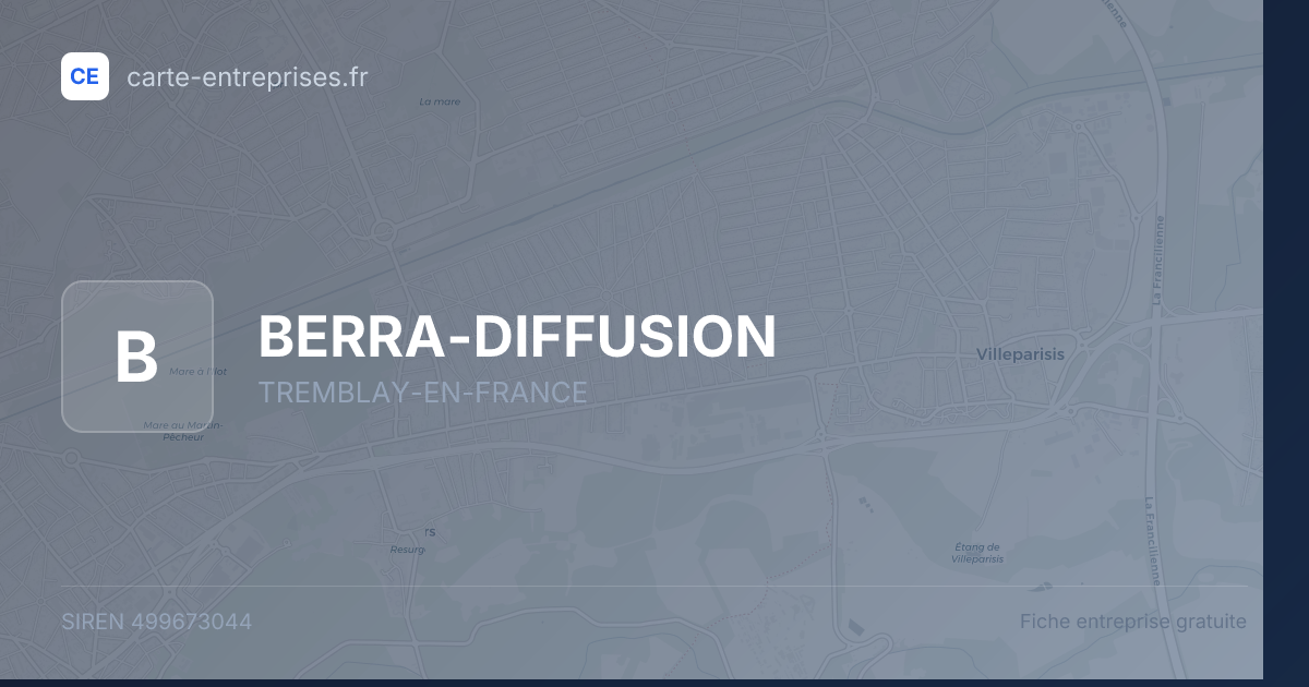 BERRA-DIFFUSION — 499673044 — fiche entreprise