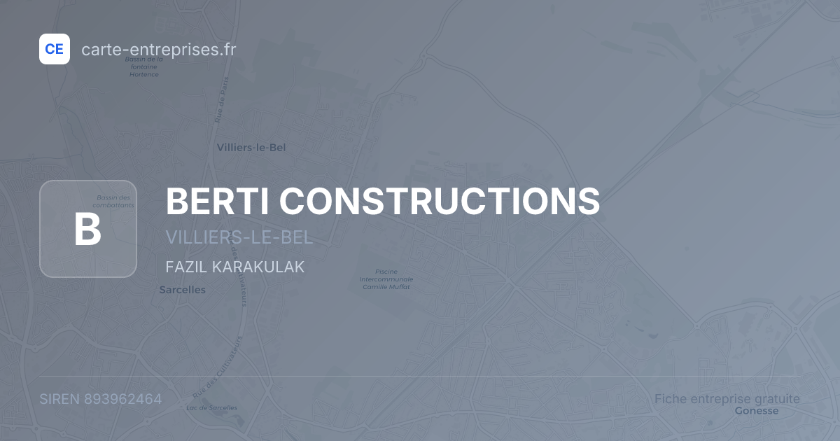 BERTI CONSTRUCTIONS — 893962464 — fiche entreprise