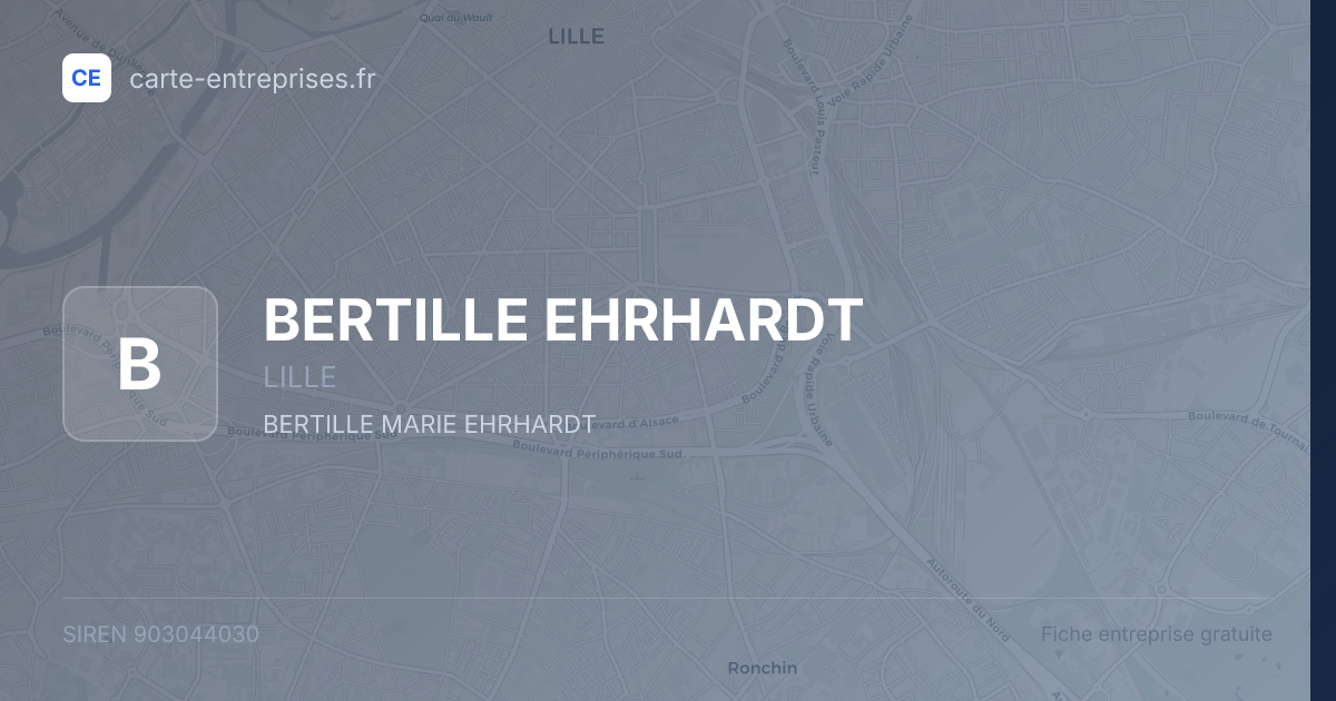 BERTILLE EHRHARDT — 903044030 — fiche entreprise