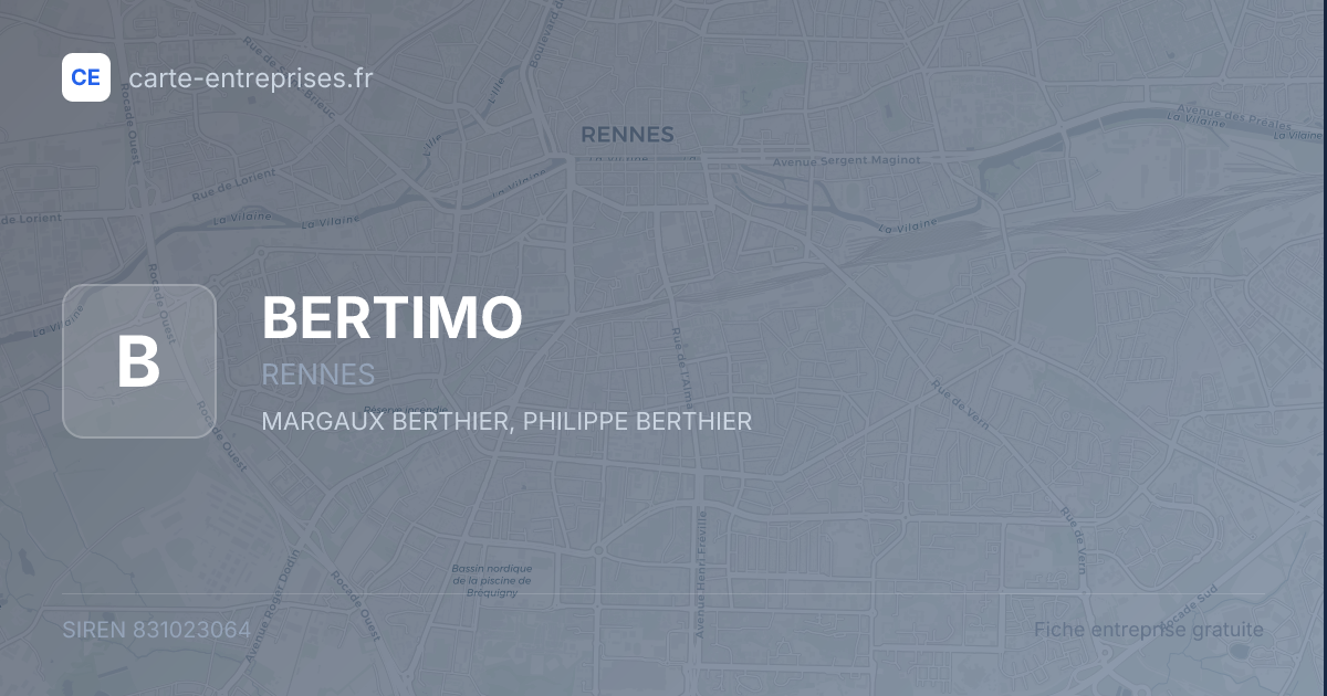 BERTIMO — 831023064 — fiche entreprise