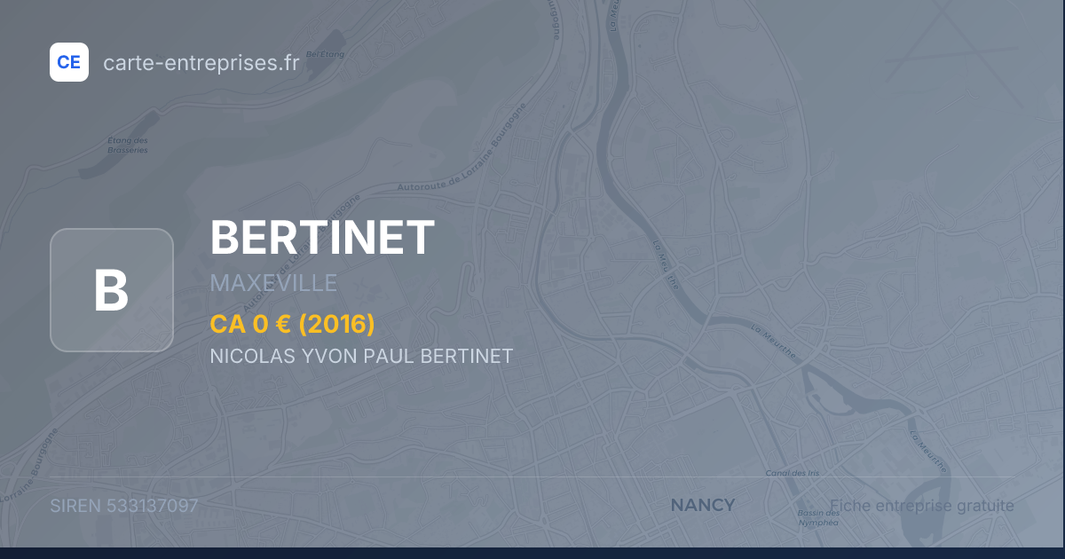 BERTINET — 533137097 — fiche entreprise