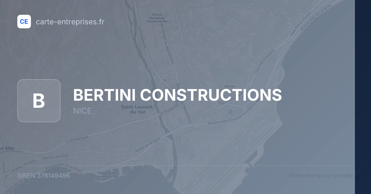 BERTINI CONSTRUCTIONS — 378149496 — fiche entreprise