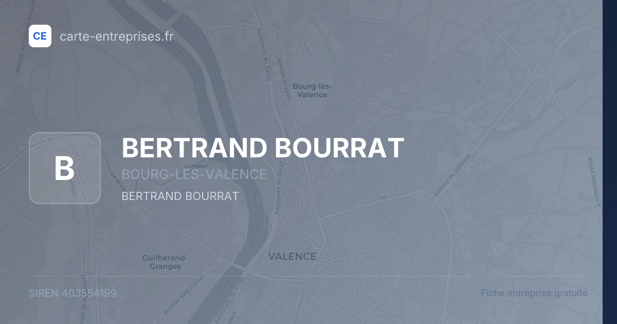 BERTRAND BOURRAT — 403554199 — fiche entreprise