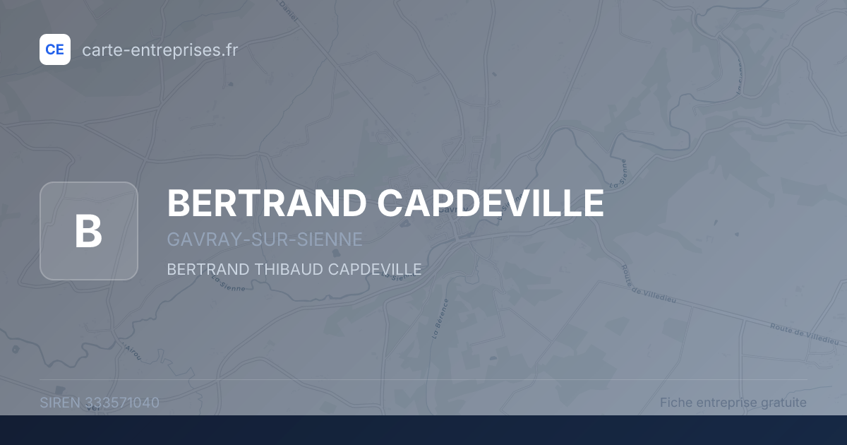 BERTRAND CAPDEVILLE — 333571040 — fiche entreprise