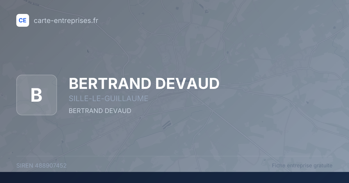BERTRAND DEVAUD — 488907452 — fiche entreprise