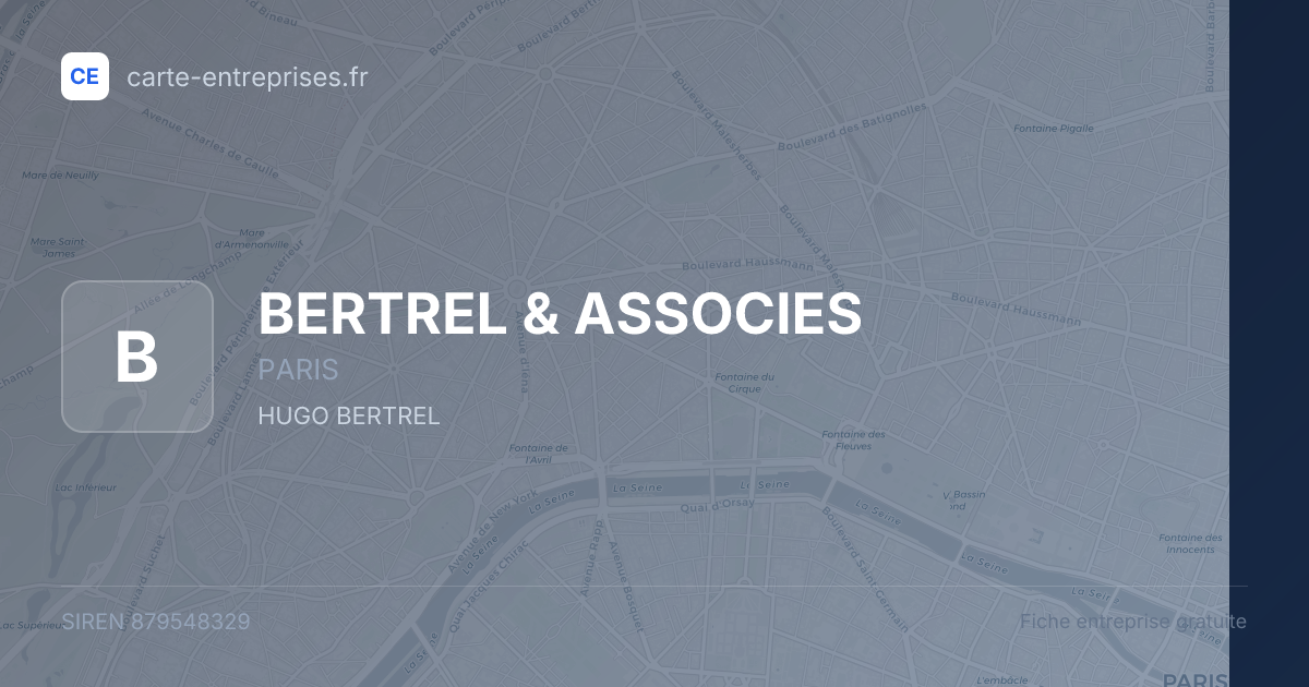 BERTREL & ASSOCIES — 879548329 — fiche entreprise
