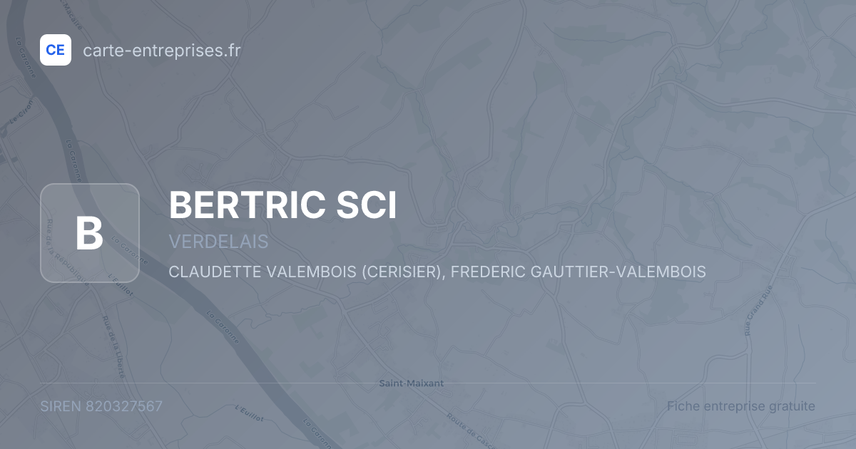 BERTRIC SCI — 820327567 — fiche entreprise