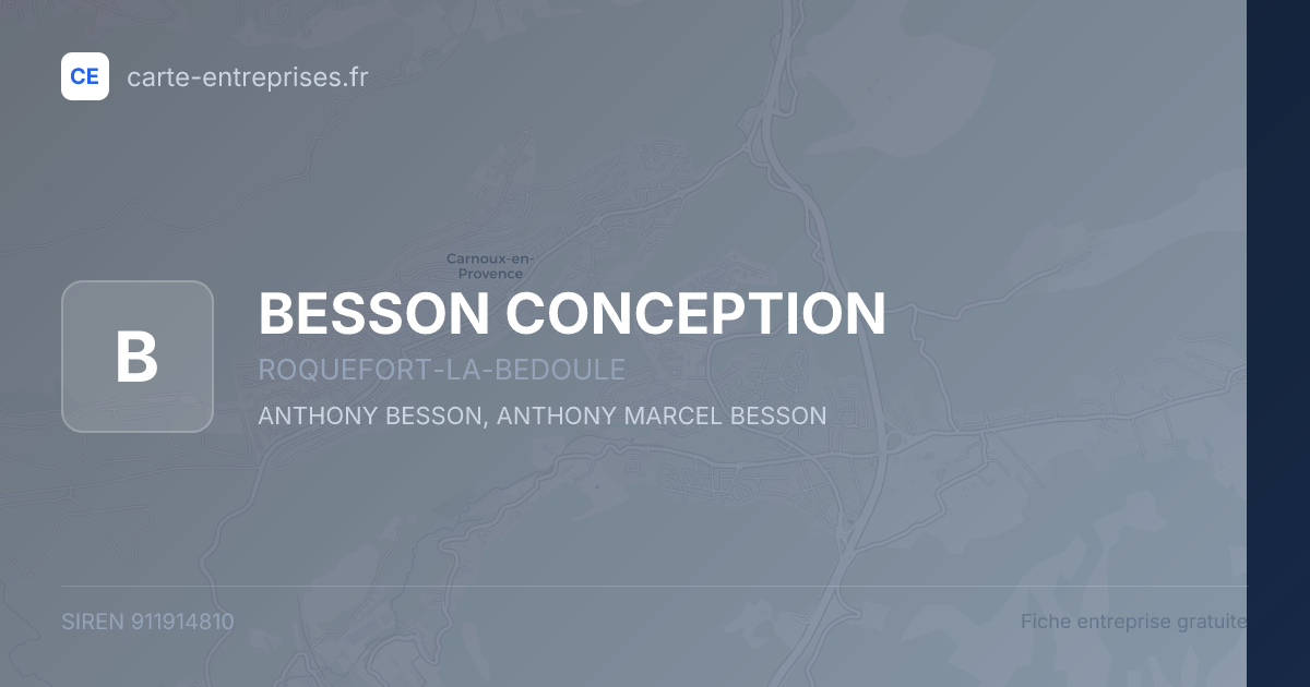 BESSON CONCEPTION — 911914810 — fiche entreprise