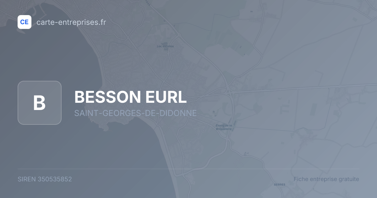 BESSON EURL — 350535852 — fiche entreprise