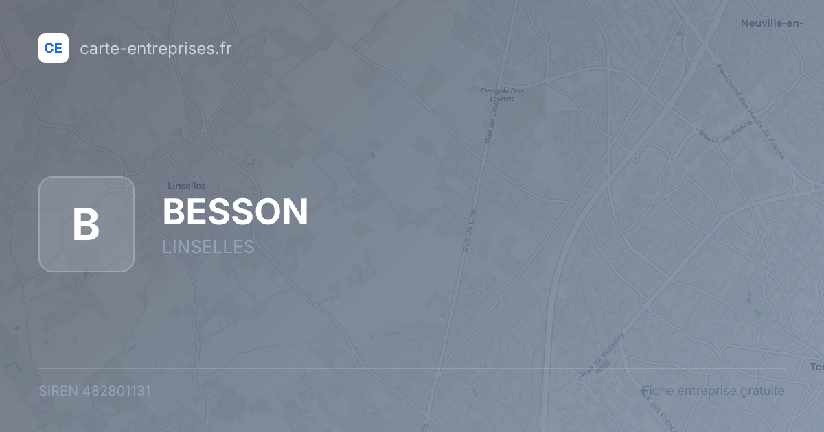 BESSON — 482801131 — fiche entreprise