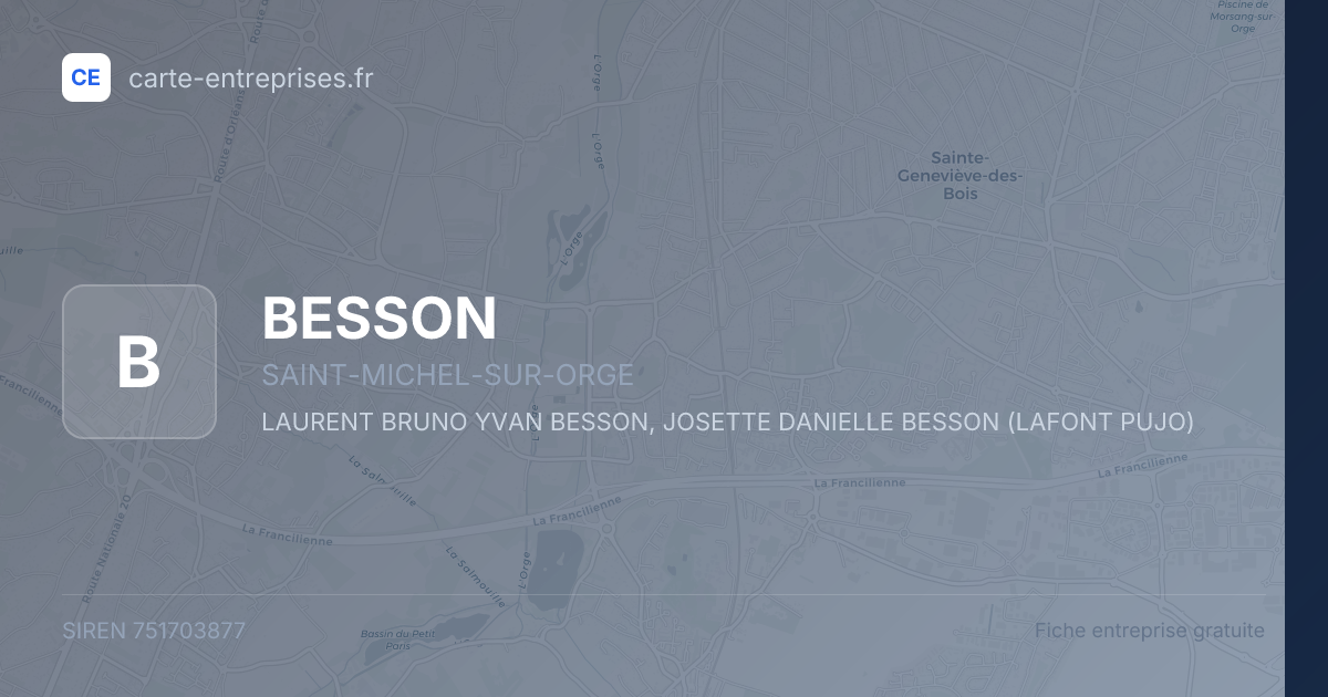 BESSON — 751703877 — fiche entreprise