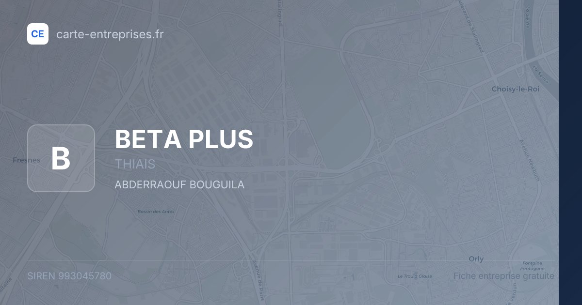 BETA PLUS — 993045780 — fiche entreprise