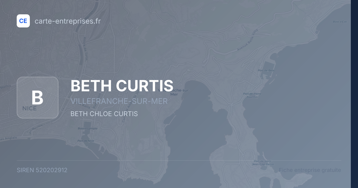 BETH CURTIS — 520202912 — fiche entreprise