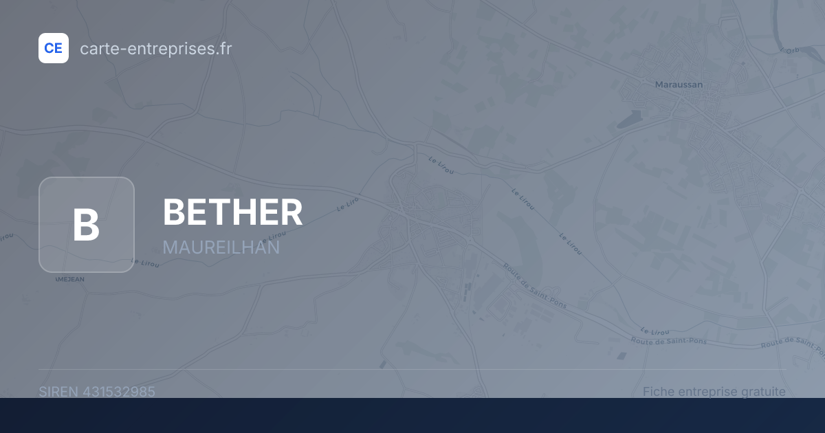 BETHER — 431532985 — fiche entreprise