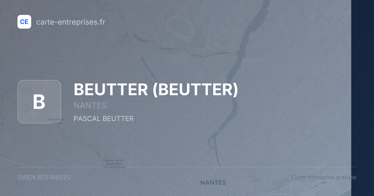 BEUTTER — 805188620 — fiche entreprise