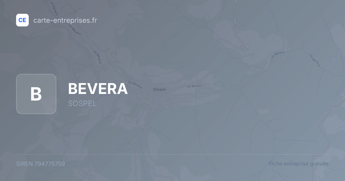 BEVERA — 794775759 — fiche entreprise