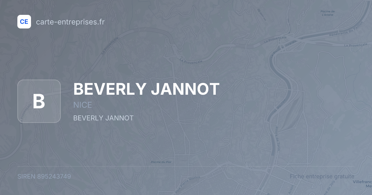 BEVERLY JANNOT — 895243749 — fiche entreprise