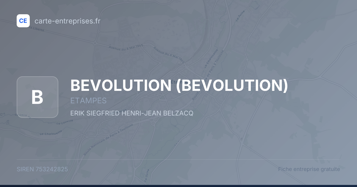 BEVOLUTION — 753242825 — fiche entreprise