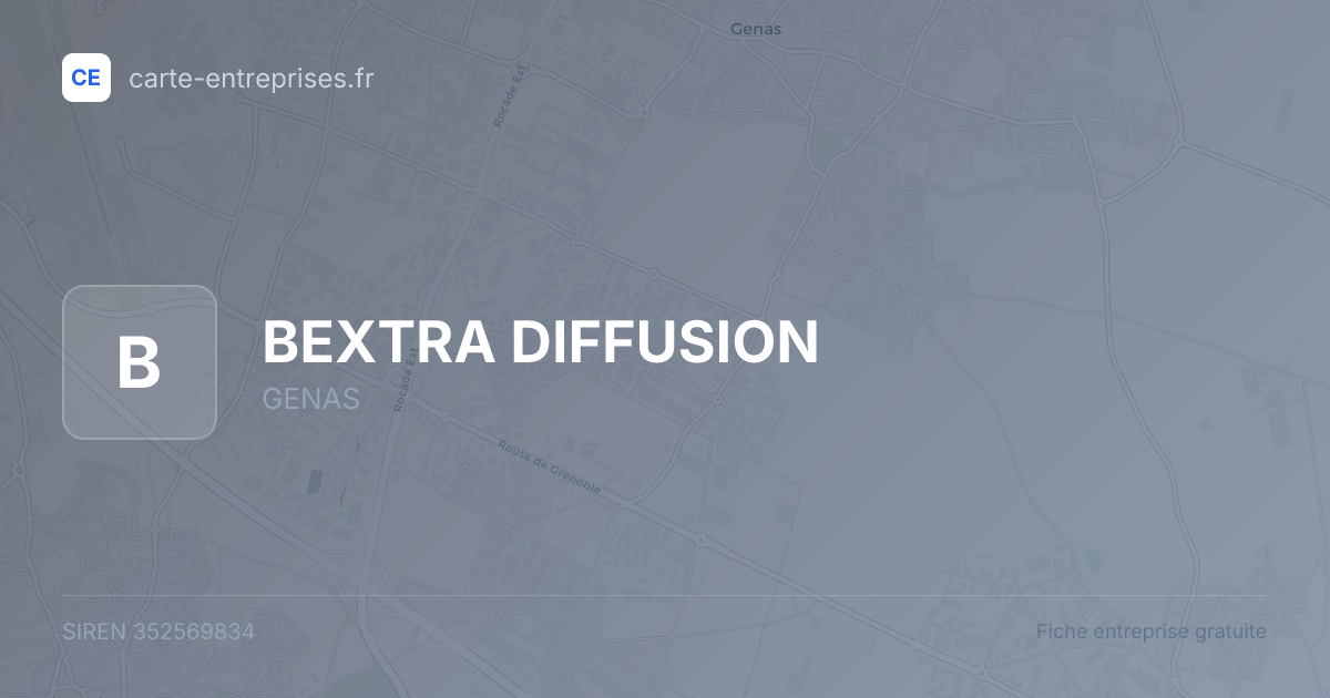 BEXTRA DIFFUSION — 352569834 — fiche entreprise