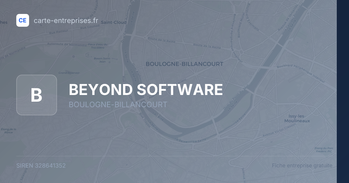 BEYOND SOFTWARE — 328641352 — fiche entreprise
