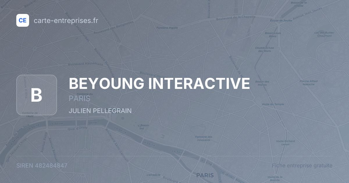 BEYOUNG INTERACTIVE — 482484847 — fiche entreprise