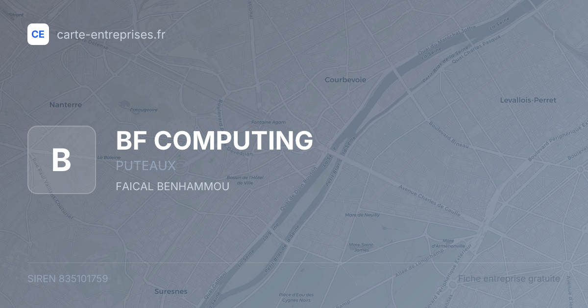 BF COMPUTING — 835101759 — fiche entreprise