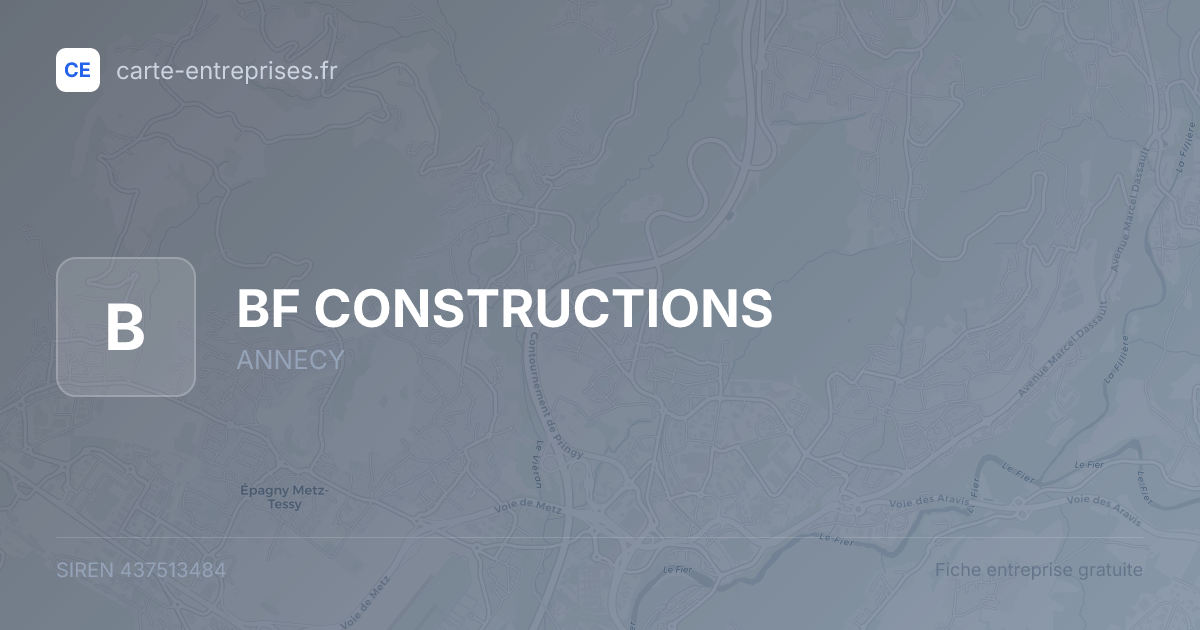 BF CONSTRUCTIONS — 437513484 — fiche entreprise