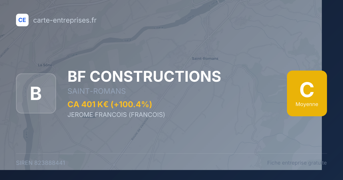BF CONSTRUCTIONS — 823888441 — fiche entreprise