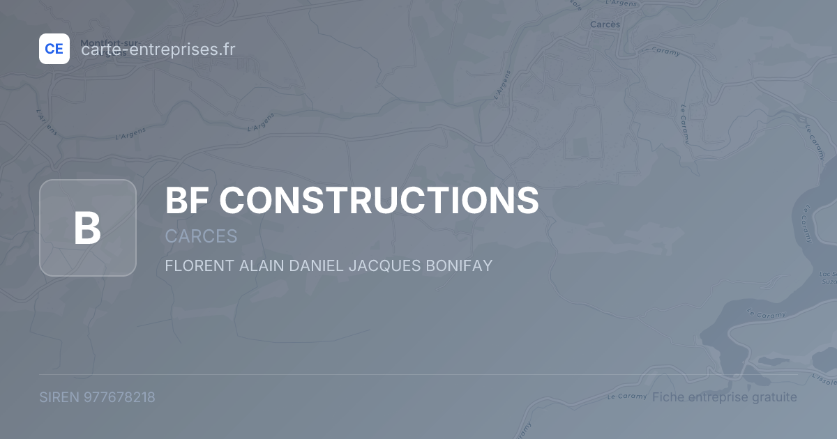 BF CONSTRUCTIONS — 977678218 — fiche entreprise