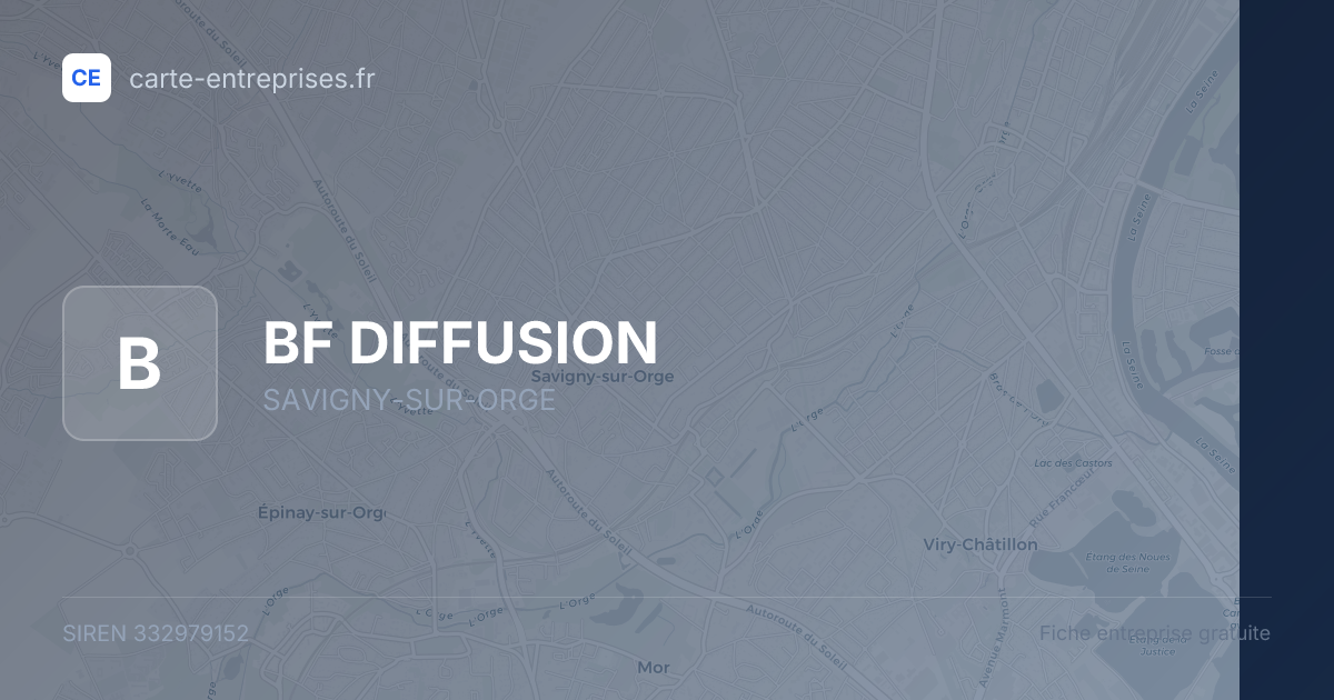 BF DIFFUSION — 332979152 — fiche entreprise
