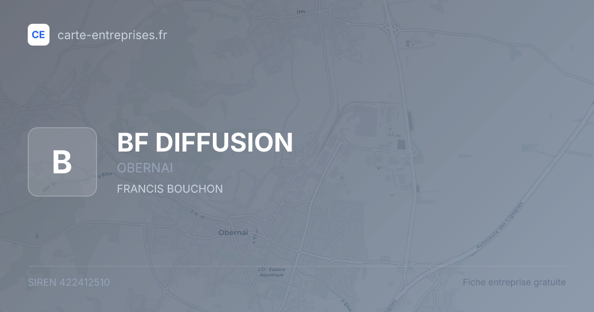 BF DIFFUSION — 422412510 — fiche entreprise