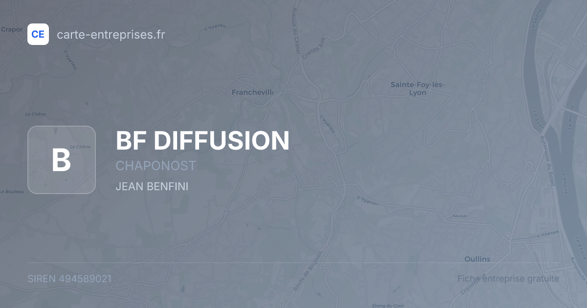 BF DIFFUSION — 494589021 — fiche entreprise